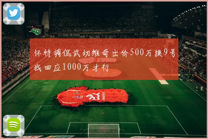 怀特调侃武切维奇出价500万换9号我回应1000万才行